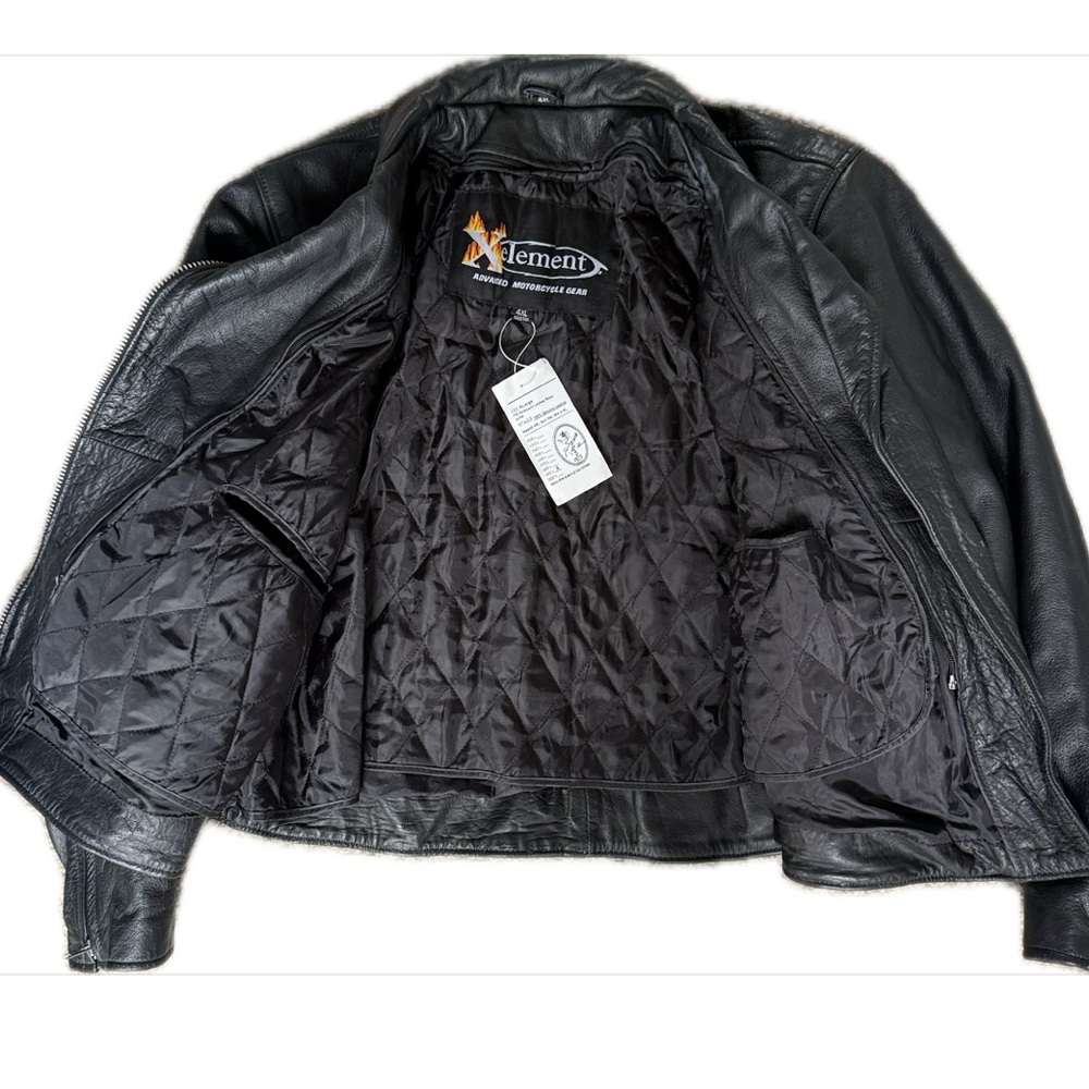 Women’s Black Genuine Leather Moto Jacket 4XL – Oversized Biker Motorcycle Style - Picture 7 of 13